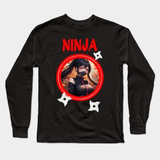 Ninja Target Love Cute Anime Girl Long Sleeve T-Shirt